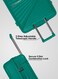 Luggage Sets 3 Piece With Trolley Set With Lightweight Polypropylene Shell 8 Spinner Wheels For Travel Green