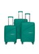 Luggage Sets 3 Piece With Trolley Set With Lightweight Polypropylene Shell 8 Spinner Wheels For Travel Green