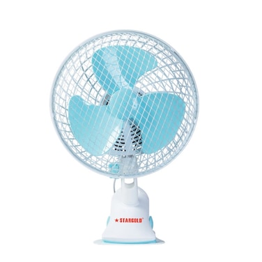 مروحة كهربائية ستار جولد بمشبك وطاولة 10 بوصة
