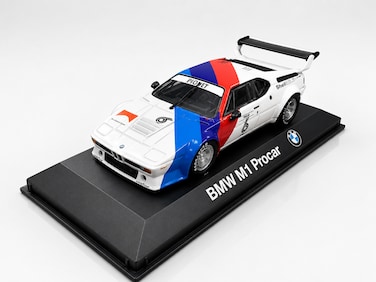 BMW M1 Procar Racing Car Die-Cast Collectible Model with Display Base