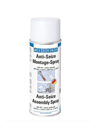 Weicon Anti-Seize Spray   400 ml   ASA 400   High-temperature Resistant Sprayable Assembly Paste For Use as Lubricant. Corrosion Protection and Release Agent.