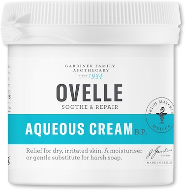 Ovelle Aqueous Cream BP 100g - Gentle Emollient Moisturiser For Dry &amp; Sensitive Skin Relief For Dry &amp; Irritated Skin, Fragrance-Free &amp; Dermatologically Tested