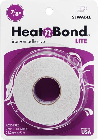 HeatnBond Lite Adhesive, 7/8 Inch x 10 Yards
