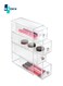 Drawer Dressing Table/Cosmetics Storage Box/Glasses Storage Box, 1 Piece Set Includes 4 Storage Boxes,Clear