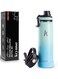 KRYMSO, 650ml KRYMSO, Stainless Steel Water Bottle, Sports bottle with Straw, Insulated Water Bottle, Thermos Flask, Hot Water bottle for kids, Gym (Aqua Sky, 650ml / 22oz)