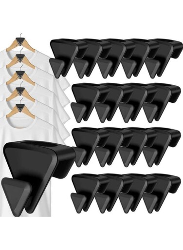 Closet Hangers Connector Triangle Extender Hooks Wardrobe Clothes Organizer Space Saving Thickened Plastic Storage Tandem Multi Layer Kitchen Cabinet Hangers