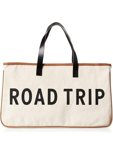 SANTA BARBARA DESIGN STUDIO womens Tote Bag Hold Everything Collection Black and White 100% Cotton Canvas with Genuine Leather Handles (pack of 1)