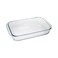 Medium Deep Rectangular Glass Roaster 3.7L &acirc;&euro;&ldquo; Extra Deep Heat-Resistant Bakeware Dish   Transparent Oven-Safe Roasting &amp; Baking Tray Ideal for Casseroles, Lasagna, Roasts &amp; Family Gatherings
