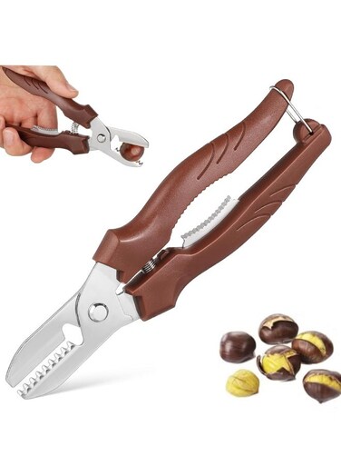 Chestnut Peeler, Walnut Cracker Tool - Heavy Duty Shell Opener for Nuts - Seafood Pecan Walnut Cracker
