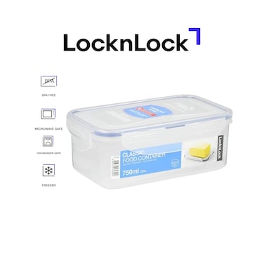 LocknLock 750ml  Rectangular Butter Case  Airtight Food Storage - BPA-Free, Microwave, Freezer, and Dishwasher Safe