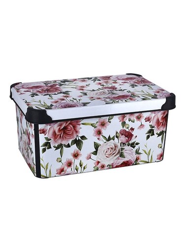 5L Style Storage Box- RF11287 Multi-Purpose Utility Box with Handles and Lid Break-Resistant Assorted Colour and Design