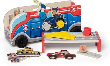 Melissa &amp; Doug PAW Patrol 2 Match &amp; Build Mission Cruiser &ndash; Wooden Vehicle Play Set With 28 Themed Wooden Blocks for Stacking, Matching, And Creative Play &ndash; Educational Toy for Kids Ages 3+, MD33333