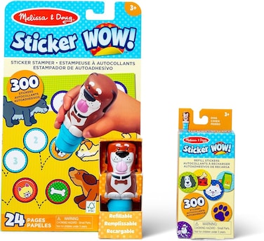 Melissa &amp; Doug Sticker Wow! Stamper &amp; Activity Pad Set Dog MD50201