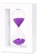 Sand Timer, 30 Minutes Wooden White Frame with Purple Sand Decorative Hourglass for Tabletop Home Office School Decor