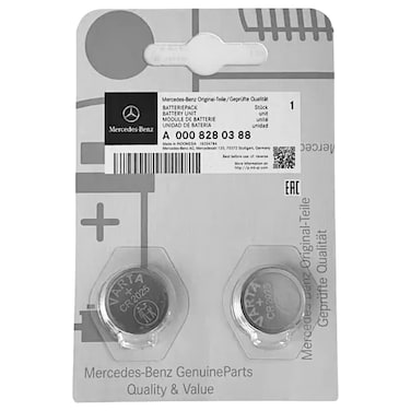 Genuine Mercedes Set of 2 Remote Entry Key FOB Batteries for Mercedes-Benz cars - 1 set of 2 batteries