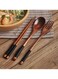 Quality 3pcs Japanese-Style Stylish Wooden Tableware Set, With Spoon, Chopsticks &amp; Fork