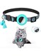 ALMEKAQUZ Adjustable Cat Harness,Dog Cat Collar,Soft Nylon Pet Collar,Necklace with Removable Bell for Cats Small Dogs Neck,Escape Proof with Cat Lead with Airtag Holder for Small Large Cat(Green)