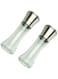 KepGrenn Salt and Pepper Grinder Set, Adjustable Grind Size, Ceramic Burr, 304 Stainless Steel Cover, Pack of 2