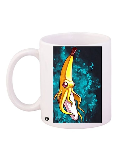 Banana Printed Coffee Mug White/Blue/Yellow