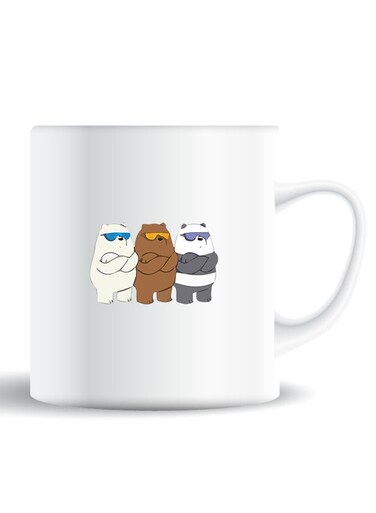 Premium Quality Two Sided Printed Coffee Mug Tea Cup Bears Dance For Home Office, Kids Men Women