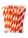 4basix Biodegradable Paper Straws (Pack of 100) Orange- Disposable Drinking Straw, Eco-Friendly Paper Straws For Baby Shower, Birthdays, Christams, Wedding Ceremony