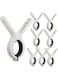 Goodern 8Pcs Plastic Clothes Pins,Beach Towel Clips Plastic Clothespins Beach Chair Clip Strong Grip Holder Clamp Heavy Duty Laundry Clamps Clothes Pegs Windproof Clothes Pins Beach Towel Holder-Blue
