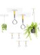 KASTWAVE Self Adhesive Ceiling Hooks,12 Pcs No Drilling Ceiling Hooks Stainless Steel Eye Hooks,for Hanging Plants and Decor on Ceilings