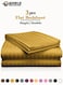 3 Piece Luxury Gold Striped Bed Sheet Set with 1 Flat Sheet and 2 Pillowcases for Hotel and Home Crafted from Ultra Soft and Breathable Microfiber for Year-Round Comfort, (Single/Double)