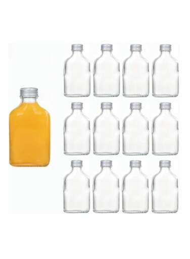 12Pcs 50ml empty juice bottle glass milk beverage bottle coffee bottleKombucha bottle bottle coffee bottle bottle party drink shop coffee shop