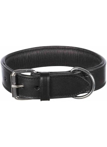 Trixie Active Leather Black Wide Collar for Dogs L-XL
