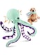 Rayyan Plush Squeaky Dog Toy with Crinkle Paper, Interactive Durable Cotton Chew Toy, Cute Stuffed Octopus Dog Toys for Indoor Play for Puppies, Small, Medium, Large Breed (Light Blue)