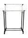 Double Pole Telescopic Clothes Hanger Rack Black 845 x 430 x 950cm