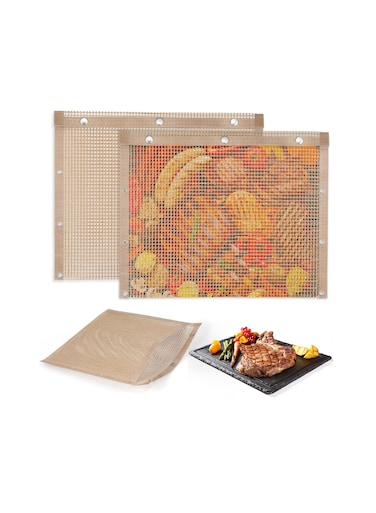 BBQ Grill Bags High Temperature Resistant Pouches for Charcoal and Gas Grills Perfect for Outdoor Events 2 Pack