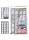 JANNAH Hanging Storage Wardrobe Organizer Closet Hanging Organizer with Mesh Pockets (Grey), KNM-987R3