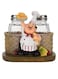 Glass Spice Jars, Salt and Pepper Shakers, Chef Decorative Statue Spice Organizer with Holder Figurine Gift for Family, Kitchen, Restaurant, Cafe, Bakery Seasoning Jar, Creative Handicraft Gifts