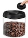 Coffee Canister for Coffee Bean Storage, 500ML/16.91oz Airtight Coffee Storage Container, Glass Manual Vacuum Seal Coffee Container for Coffee Bean, Ground Coffee, Tea