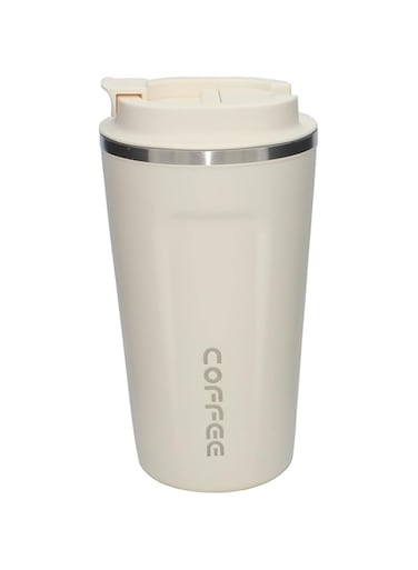 Travel Coffee Mug Spill Proof, Insulated Coffee Mug, Thermo Hot Coffee Tumbler, Reusable Coffee Cups with Seal Lid, Vacuum Stainless Steel Coffee Travel Mugs for Hot/Ice Tea (New-White-17oz)
