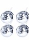 Disco Ball Cups 4 Pieces Tumbler Flash Drinks Cup with Lid and Straw Party Supplies Drink Syrup Tea Bottle, for Decorations (Sliver)