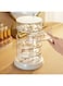 ANTOLE 5 Layers Jewelry Organizer Storage Box, Rotatable Jewelry Storage Box with Lid for Women, Clear Jewelry Accessory Storage Tray with Lid for Earrings Bracelets Necklaces