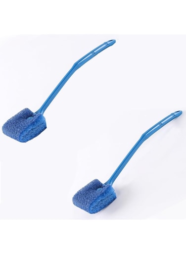 Joyzzz Fish Tank Cleaner, 2 PCS Double Sided Sponge Brush Cleaner with Long Handle, Aquarium Algae Scraper with Hanging Hole, Fish Tank Scrubber for Glass Aquariums and Home Kitchen