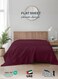 Flat Bedsheet 240x260cm Plush Burgundy Breathable Machine Washbale Bedsheet Extra Soft Easy Fit Highly Breathable Bedding &amp; Linen Cover