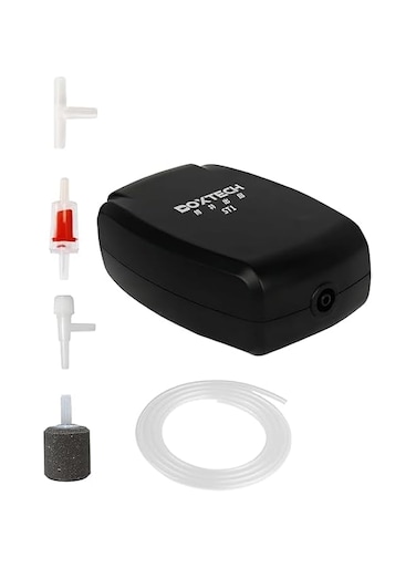 boxtech Aquarium Air Pump Kit, Oxygen Pump for Fish Tank with Accessories Include Bubble Stone, Air Hose, Check Valves