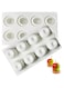 AFINSEA 3D Apple Shape Silicone Baking Mold for Mousse Cake, French Dessert Mold for Pastry Chocolate, Reusable Non-Stick Easy Release(8-Cavity)