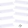 Blulu 14 Inch Acrylic Floating Bookshelf - Wall Mounted Shelf for Kids Room, Living Room, Office, Bedroom, Bathroom, Kitchen (8 Pack, White)