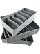 SKEIDO 3 Pieces Bamboo Charcoal Fibre Bag Organizer Clothing Storage Box Organizer For Bra Clothes Case Underwear Container Organizer