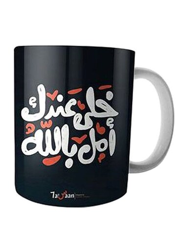 Print Printed Ceramic Coffee Mug Black/White/Red Standard