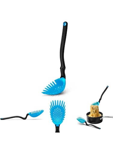 Dreamfarm Holey Spadle   Non-Stick Cooking Spoon &amp; Serving Ladle with Holes   Dreamfarm Blue