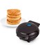 JUSTADIL Mini Waffle Maker Machine for Individuals (Black)