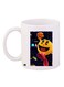 Cartoon Printed Ceramic Coffee Mug White/Blue/Black 11ounce
