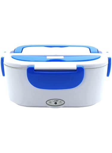 Dubai Gallery Portable Electric Lunch Box White/Blue 24.5X11X11Cm AMZ-N44173463A
